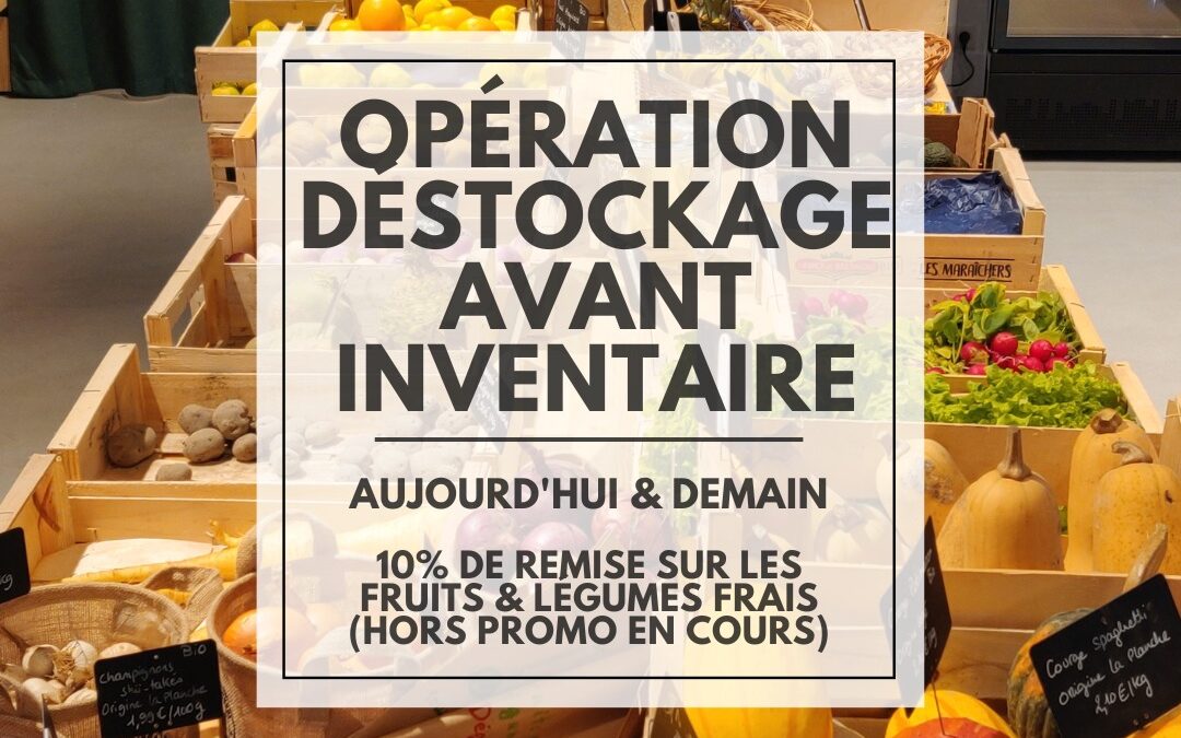 Le Relais des Producteurs, promo inventaire, Rocheservière