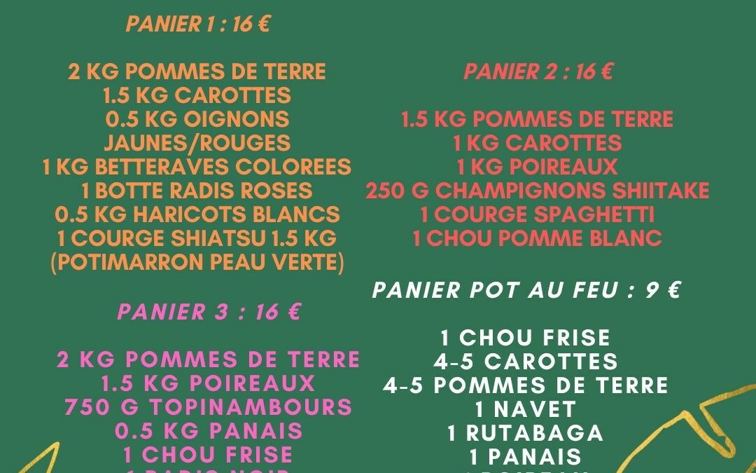 🥦 [ PANIER LÉGUME *JANVIER* ] 🥦Le Relais des Producteurs, Rocheservière